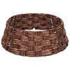 vidaXL Kerstboomkraag Rond Bruine Was Dia. 75 x 25 cm Waterhyacint