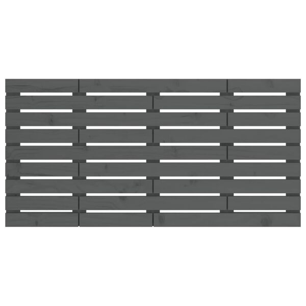 vidaXL Hoofdbord wandmontage 146x3x63 cm massief grenenhout grijs