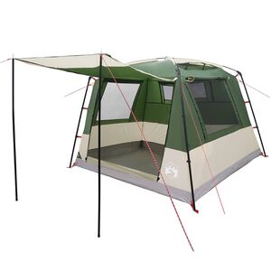 vidaXL Partytent Groen 10-persoons 185T Polyester met PU Coating