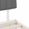 vidaXL Bedframe met Gevoerd Hoofdgedeelte Lichtgrijs 135 x 190 cm
