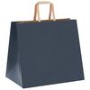 vidaXL Papieren zakken 250 st met hengsels 32x22x28 cm blauw