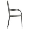 vidaXL Tuinstoelen stapelbaar 2 st poly rattan grijs
