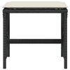 vidaXL Tuinkrukken 4 st met kussens 41x41x36 cm poly rattan zwart