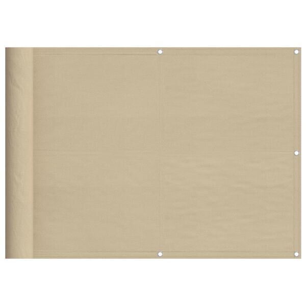 vidaXL Balkonscherm 75x800 cm 100% oxford polyester beige