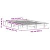 vidaXL Bedframe zonder matras massief grenenhout wit 140x200 cm