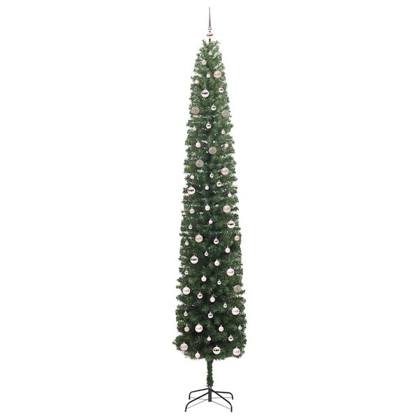 vidaXL Kunstkerstboom Groen 300 cm PVC en Staal en Kunststof