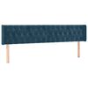 vidaXL Boxspring met matras fluweel donkerblauw 180x200 cm