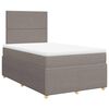 vidaXL Boxspring met matras stof taupe 120x200 cm