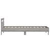vidaXL Bedframe met hoofdbord bewerkt hout grijs sonoma 75x190 cm