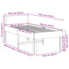 vidaXL Bedframe zonder matras massief grenenhout wit 90x190 cm