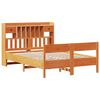 vidaXL Bed met boekenkast zonder matras grenenhout wasbruin 135x190 cm