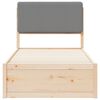 vidaXL Bedframe met Gevoerd Hoofdgedeelte Lichtgrijs 100 x 200 cm