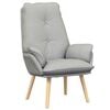 vidaXL Fauteuil Wolkengrijs Polyester en multiplex