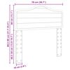 vidaXL Hoofdbord Sonoma Eiken 75 cm Bewerkt hout