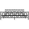 vidaXL Bedframe met hoofd- en voeteneinde metaal zwart 193x203 cm