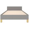 vidaXL Bedframe zonder matras 90x190 cm stof lichtgrijs