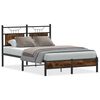 vidaXL Bedframe zonder matras hout gerookt eikenkleurig 120x190 cm