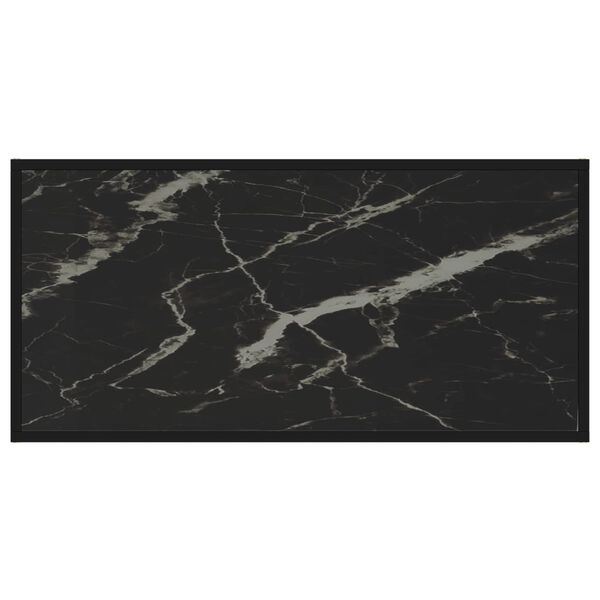 vidaXL Salontafel 100x50x35 cm gehard glas zwart