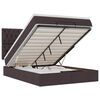 vidaXL Ottoman bed met matras en LED's 140x190cm stof donkerbruin