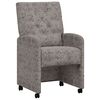 vidaXL Eetkamerstoelen met Wieltjes 2 st Nep Suede Leer Lichtgrijs