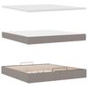 vidaXL Ottoman bed met matras 160x200cm stof taupe
