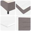 vidaXL Boxspring bed met matras met hoofdeinde Taupe 90 x 200 cm Stof