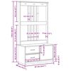 vidaXL Kapstok SANDNES wit 87x40x159,5 cm massief grenenhout