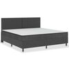 vidaXL Boxspring stof donkergrijs 200x200 cm