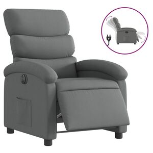 vidaXL Fauteuil elektrisch verstelbaar stof donkergrijs