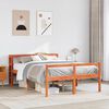 vidaXL Bedframe met hoofdbord massief grenenhout wasbruin 120x190 cm