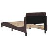 vidaXL Bedframe "Dover" 90x190 cm stof donkerbruin