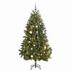 vidaXL Kunstkerstboom met scharnieren 300 LED's en kerstballen 300 cm