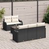 vidaXL Tuin Sofa Set Zwart poly rattan