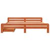 vidaXL Bedframe zonder matras massief grenenhout wasbruin 200x200 cm