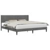 vidaXL Bedframe met hoofdeinde Donkergrijs 180 x 200 cm Fluweel
