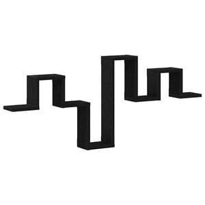 vidaXL Wandplank Wandgemonteerd Zwart Eiken 104.5 x 43 x 10 cm