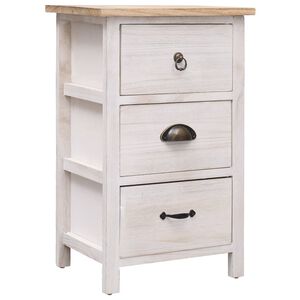 vidaXL Bijzetkast 35x25x57 cm paulowniahout