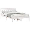 vidaXL Bedframe Wit 135 x 190 cm Massief grenenhout