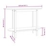 vidaXL Wandtafel 110x40x80 cm massief grenenhout wit