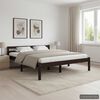 vidaXL Bedframe massief grenenhout donkerbruin 140x200 cm