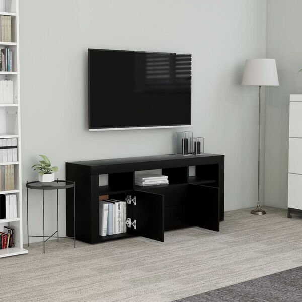 vidaXL Tv-meubel 120x30x50 cm bewerkt hout zwart