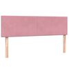 vidaXL Boxspring met matras en LED fluweel roze 160x220 cm