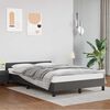 vidaXL Bedframe met hoofdeinde zonder matras 120x200 cm grijs