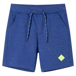 vidaXL Kindershorts met trekkoord 116 gem&ecirc;leerd blauw