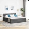 vidaXL Opslag bed met matras Donkergrijs 180 x 200 cm Nep Leer