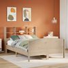 vidaXL Bed met boekenkast zonder matras massief grenenhout 140x190 cm