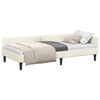 vidaXL Hoekbedframe met hoofdeinde Cr&egrave;me 90 cm x 200 cm Fluweel