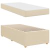 vidaXL Bedframe met matras Cr&egrave;me 90 x 200 cm Stof