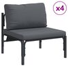 vidaXL Tuin Sofa Set Antraciet Staal