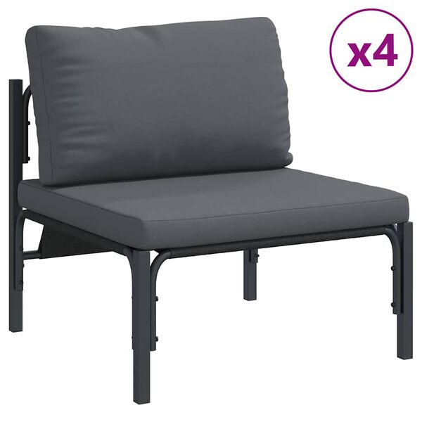 vidaXL Tuin Sofa Set Antraciet Staal
